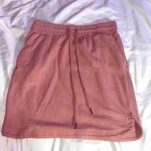 Dusty rose from Maurice’s boutique. 60% cotton and 40% polyester